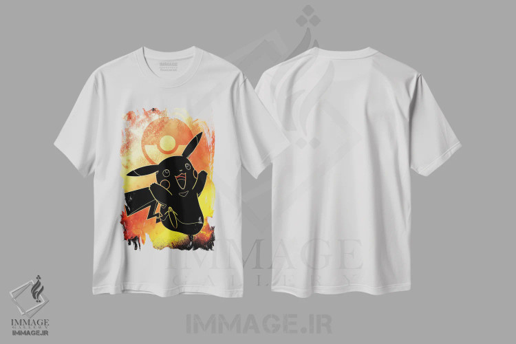 تیشرت سفید طرح دار روح جنگجوی تندر، هنر دیجیتال اثر دانی آرت | فروشگاه ایماژ
