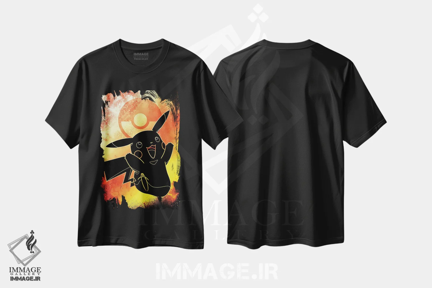 تیشرت مشکی طرح دار روح جنگجوی تندر، هنر دیجیتال اثر دانی آرت | immage.ir