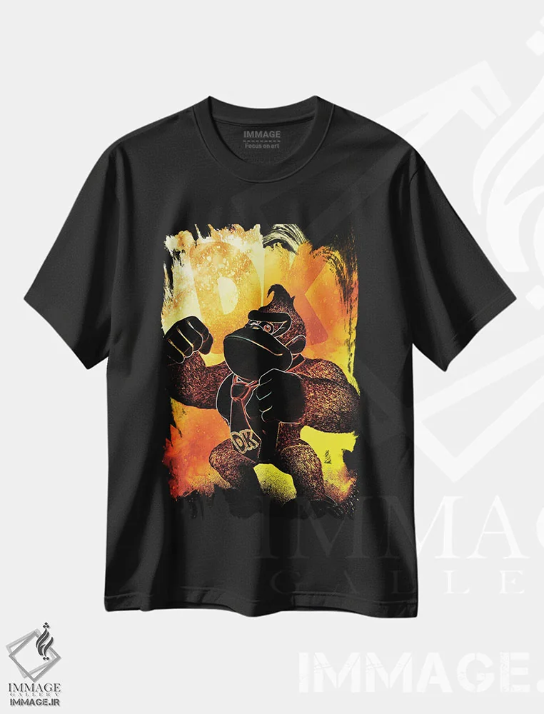 تیشرت مشکی طرح دار روح گوریل، هنر دیجیتال اثر دانی آرت | immage.ir