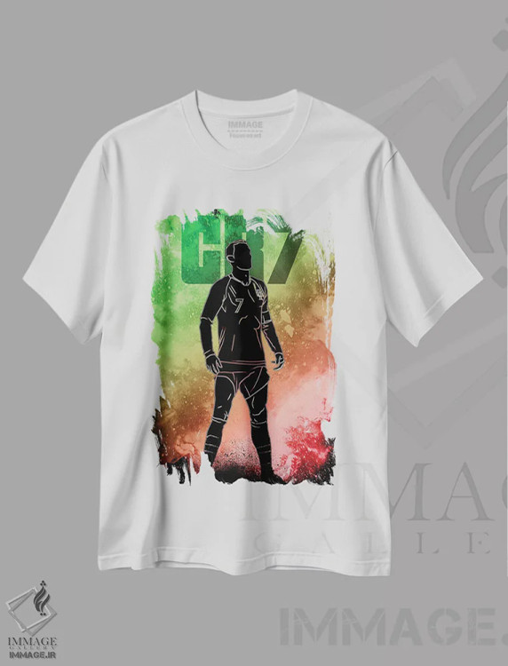 تیشرت سفید طرح دار روح CR7، هنر دیجیتال اثر دانی آرت | فروشگاه ایماژ