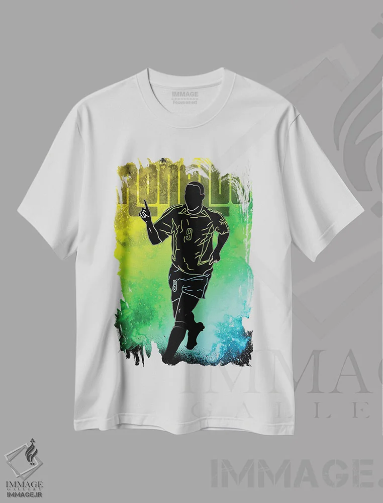 تیشرت سفید طرح دار روح ال فنومنو، هنر دیجیتال اثر دانی آرت | immage.ir