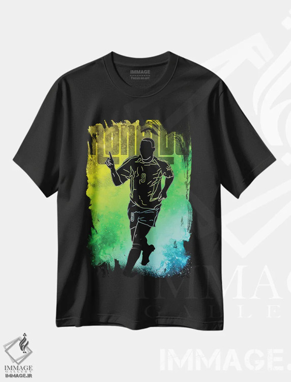 تیشرت مشکی طرح دار روح ال فنومنو، هنر دیجیتال اثر دانی آرت | فروشگاه ایماژ