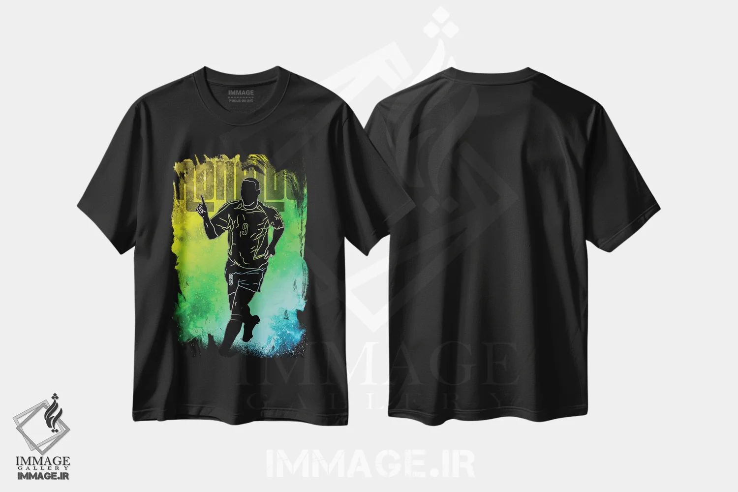 تیشرت مشکی طرح دار روح ال فنومنو، هنر دیجیتال اثر دانی آرت | فروشگاه ایماژ