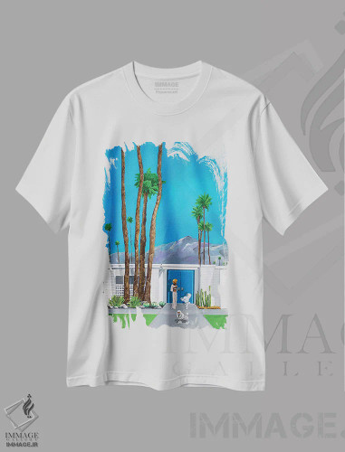 تیشرت سفید طرح دار ویوین و دخترها، تزئینی اثر دن نلسون | فروشگاه ایماژ