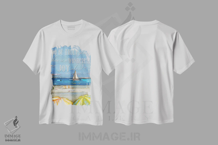 تیشرت سفید طرح دار اول پطرس ۱:۶، تزئینی اثر دنی فیلیپس | فروشگاه ایماژ