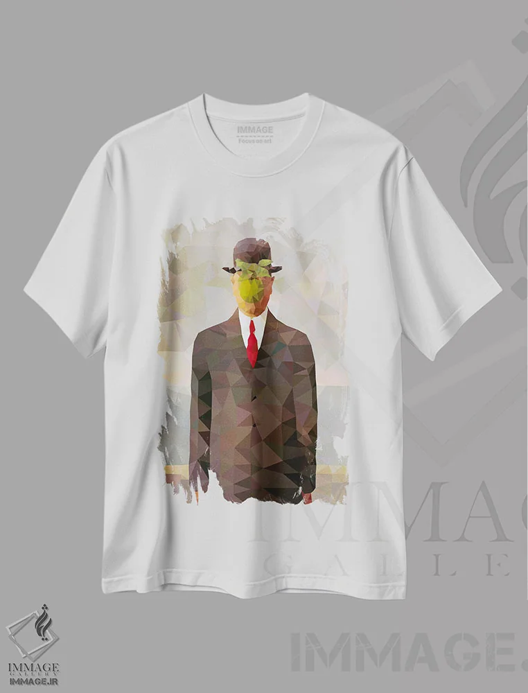 تیشرت سفید طرح دار پسر انسان، هنر دیجیتال اثر فایو بای فایو کالکتیو | فروشگاه ایماژ