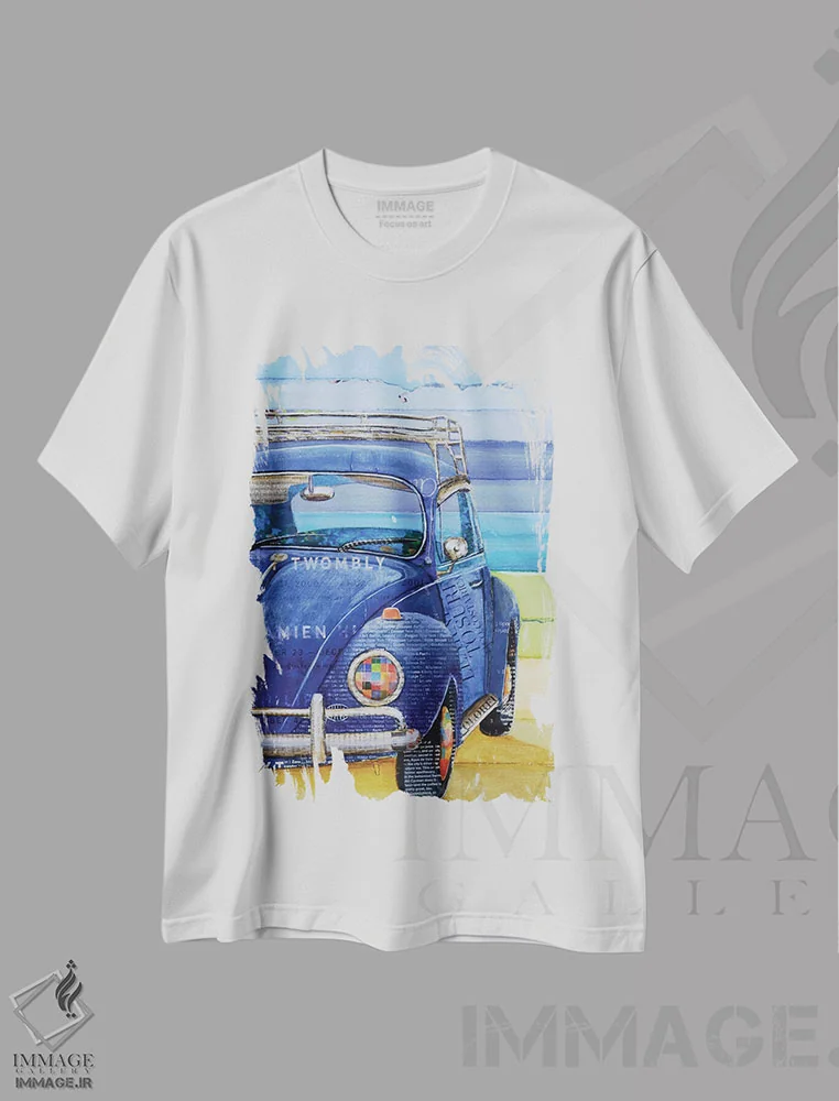 تیشرت سفید طرح دار غمگینم، مدیوم اثر دنی فیلیپس | immage.ir