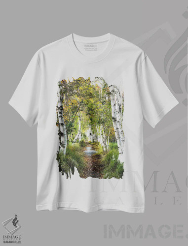 تیشرت سفید طرح دار مسیر توس ۱، مدیوم اثر دنی هد | فروشگاه ایماژ
