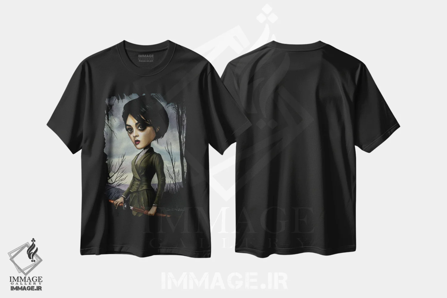 تیشرت مشکی طرح دار بازگشت آلاناً، دکوراسیون جایگزین اثر دیینزو | immage.ir