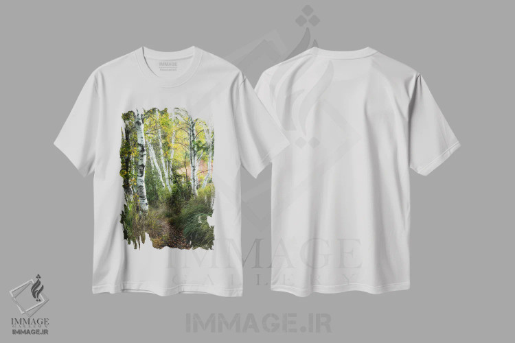تیشرت سفید طرح دار مسیر توس ۳، مدیوم اثر دنی هد | immage.ir