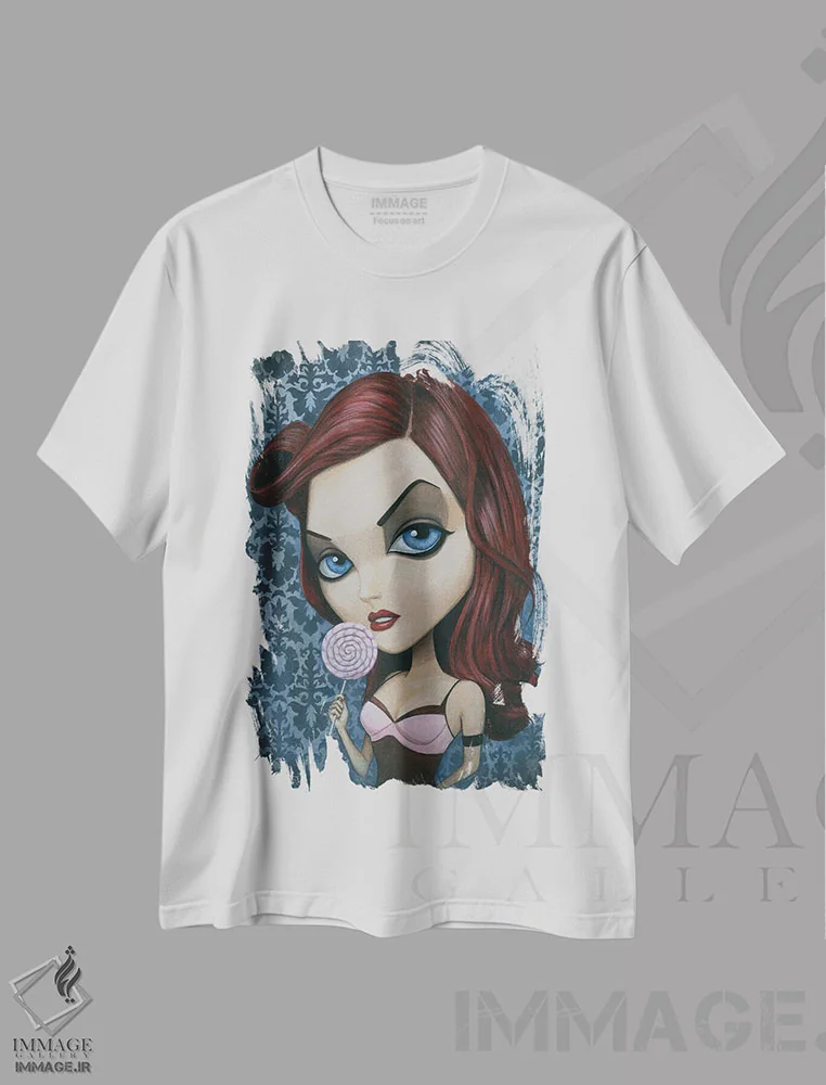 تیشرت سفید طرح دار بیوهٔ ققنوس، دکوراسیون جایگزین اثر دیینزو | immage.ir