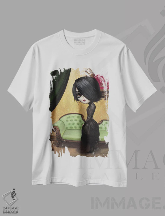 تیشرت سفید طرح دار کار ویکتوریا، دکوراسیون جایگزین اثر دیینزو | immage.ir