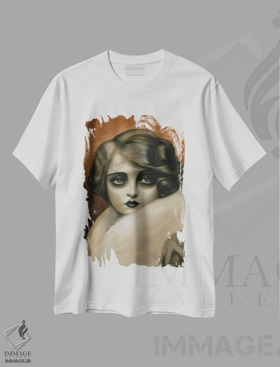 تیشرت سفید طرح دار کورا، دکوراسیون جایگزین اثر دیینزو | فروشگاه ایماژ