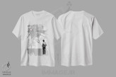 تیشرت سفید طرح دار انتقال ۴۰۴، هنر دیجیتال سیاه و سفید اثر راب دابی | immage.ir