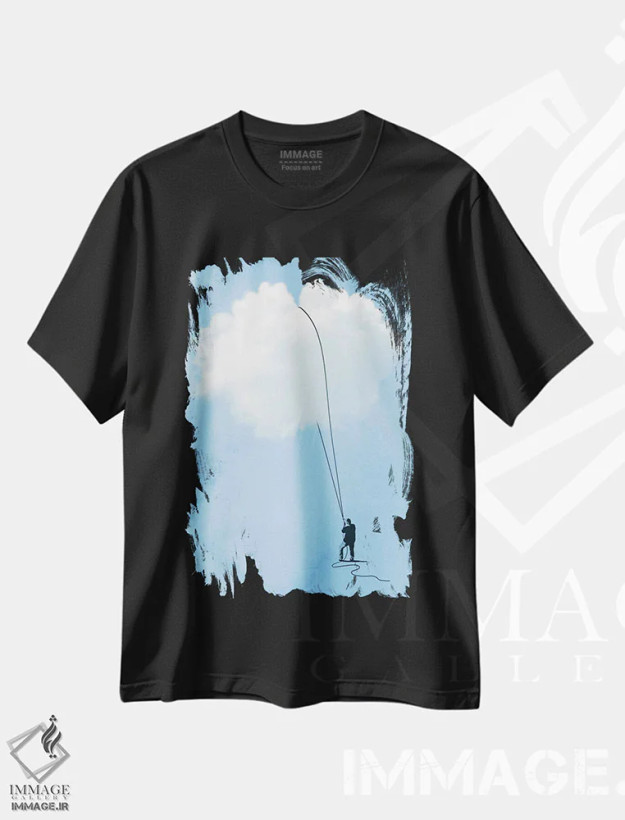 تیشرت مشکی طرح دار روشن کردن مسائل، هنر دیجیتال اثر راب دابی | فروشگاه ایماژ