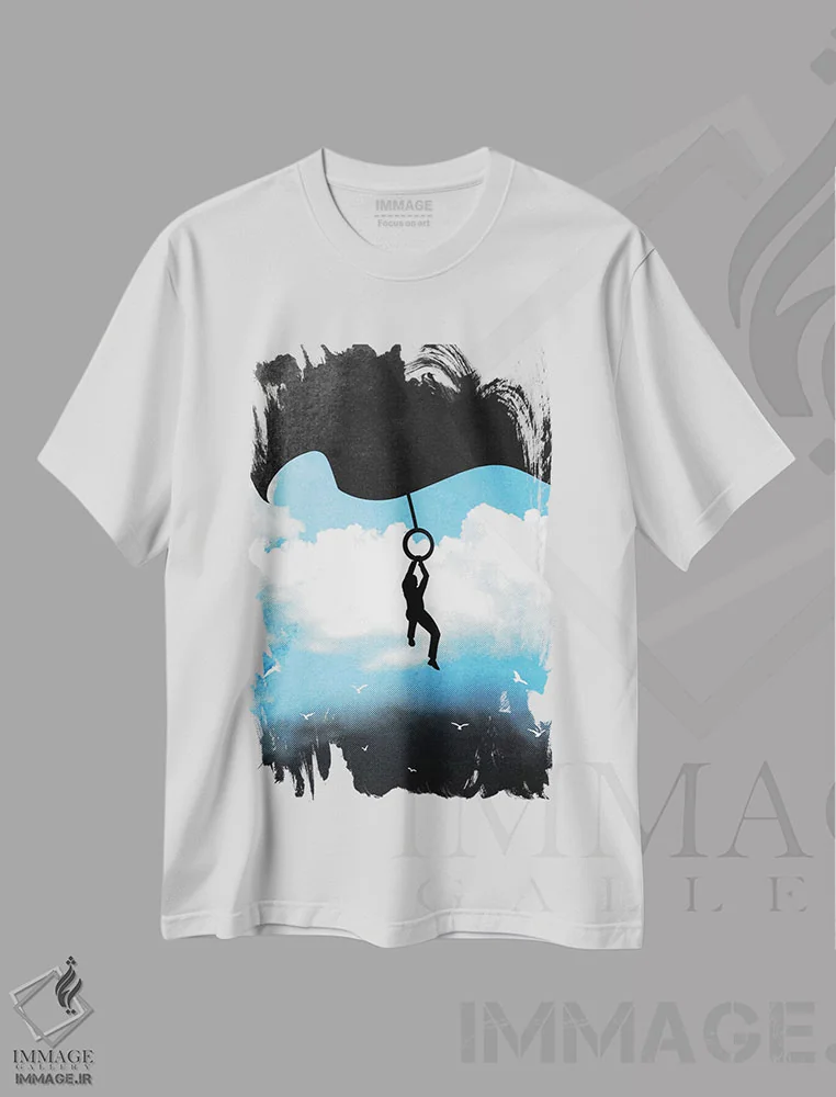 تیشرت سفید طرح دار تعظیم پایانی، هنر دیجیتال اثر راب دابی | immage.ir