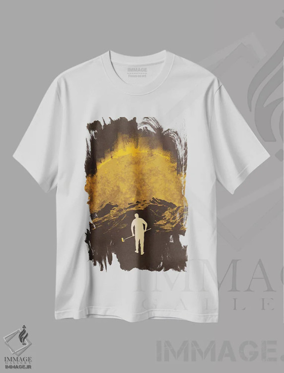 تیشرت سفید طرح دار سپیده دم، هنر دیجیتال اثر راب دابی | فروشگاه ایماژ