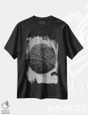 تیشرت مشکی طرح دار کنجکاوی، هنر دیجیتال سیاه و سفید اثر راب دابی | immage.ir