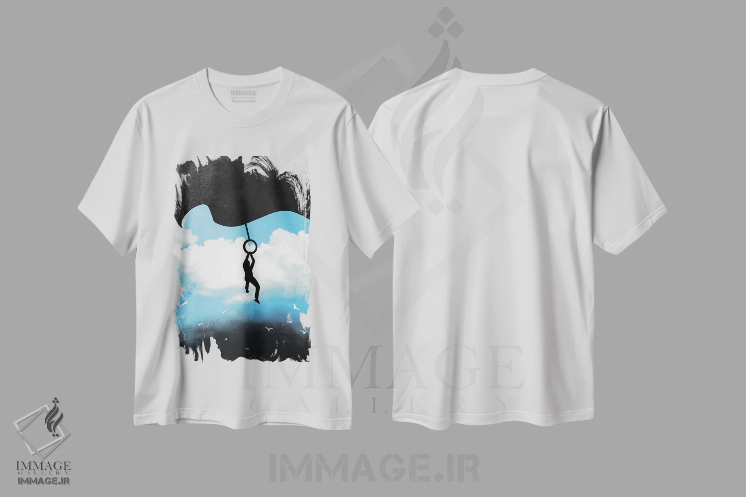 تیشرت سفید طرح دار تعظیم پایانی، هنر دیجیتال اثر راب دابی | immage.ir