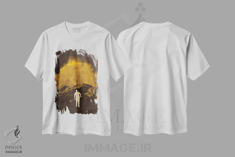 تیشرت سفید طرح دار سپیده دم، هنر دیجیتال اثر راب دابی | فروشگاه ایماژ