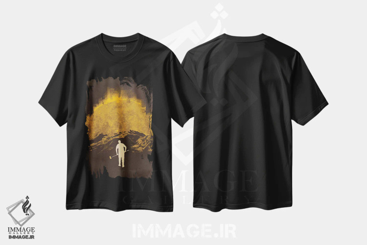 تیشرت مشکی طرح دار سپیده دم، هنر دیجیتال اثر راب دابی | immage.ir
