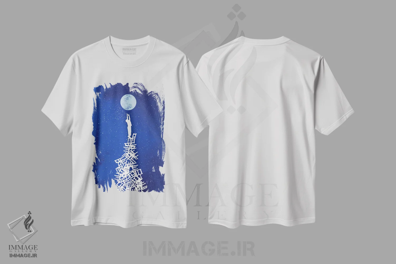 تیشرت سفید طرح دار دست نیافتنی، هنر دیجیتال اثر راب دابی | فروشگاه ایماژ