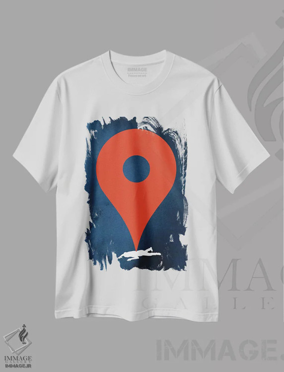 تیشرت سفید طرح دار سنجاق شده، تزئینی اثر راب دابی | immage.ir