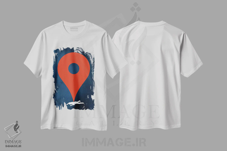 تیشرت سفید طرح دار سنجاق شده، تزئینی اثر راب دابی | immage.ir