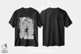 تیشرت مشکی طرح دار نظارت، هنر دیجیتال سیاه و سفید اثر راب دابی | immage.ir