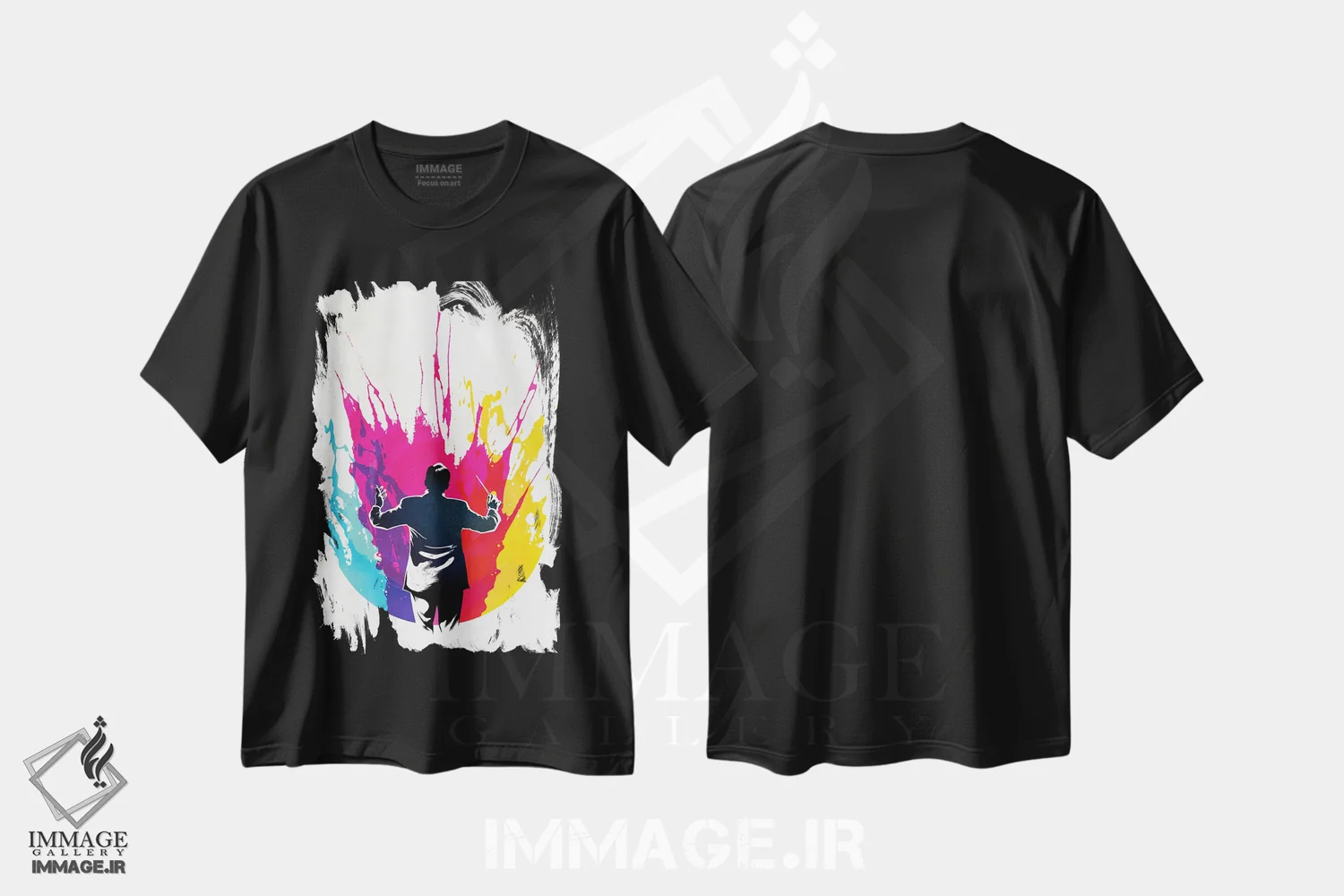 تیشرت مشکی طرح دار سمفونی، هنر دیجیتال اثر راب دابی | immage.ir
