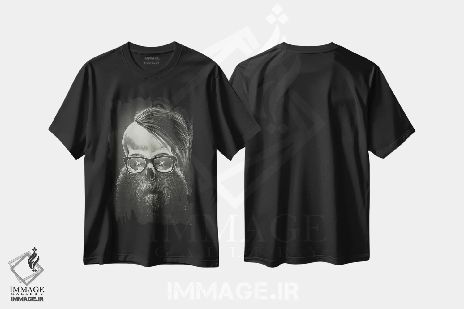تیشرت مشکی طرح دار نرد، هنر دیجیتال اثر دکتر لوکاس برژاک | immage.ir