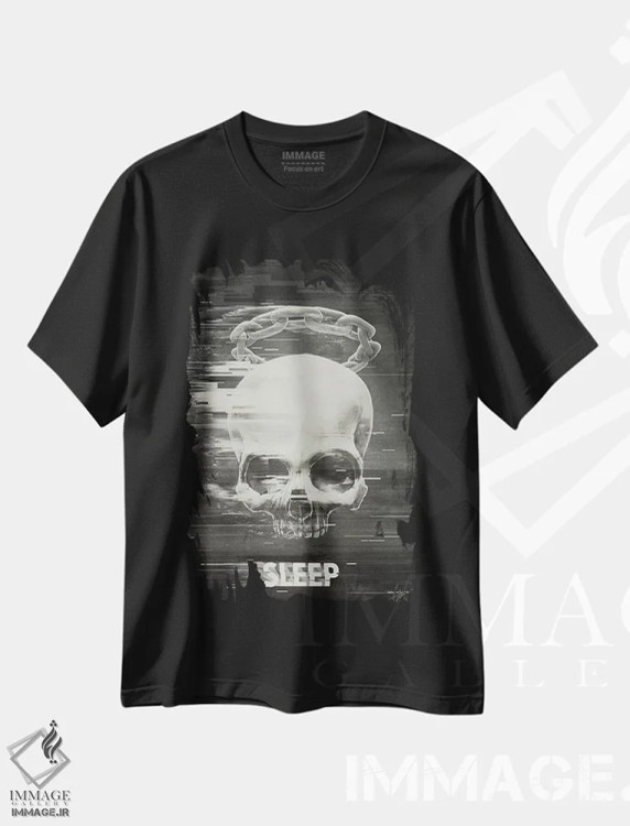 تیشرت مشکی طرح دار خواب، هنر دیجیتال اثر دکتر لوکاس برژاک | فروشگاه ایماژ
