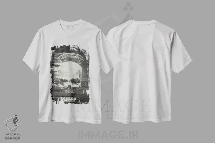 تیشرت سفید طرح دار خواب، هنر دیجیتال اثر دکتر لوکاس برژاک | immage.ir