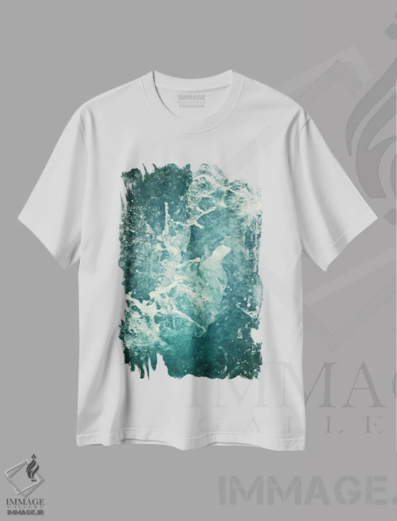 تیشرت سفید طرح دار آب ۲، مدیوم اثر دکتر لوکاس برژاک | immage.ir