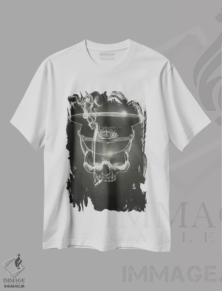 تیشرت سفید طرح دار از رهبر پیروی کن، هنر دیجیتال اثر دکتر لوکاس برژاک | immage.ir