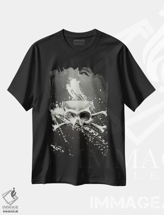 تیشرت مشکی طرح دار دروغ پنهان، هنر دیجیتال اثر دکتر لوکاس برژاک | immage.ir