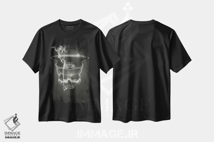 تیشرت مشکی طرح دار از رهبر پیروی کن، هنر دیجیتال اثر دکتر لوکاس برژاک | فروشگاه ایماژ