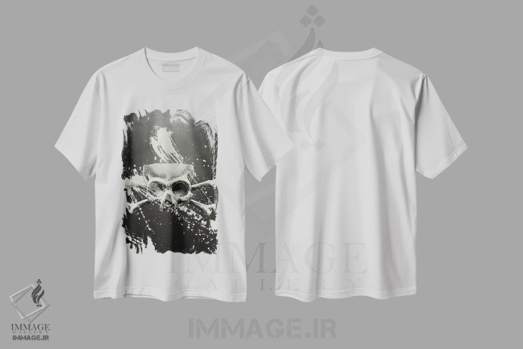 تیشرت سفید طرح دار دروغ پنهان، هنر دیجیتال اثر دکتر لوکاس برژاک | فروشگاه ایماژ