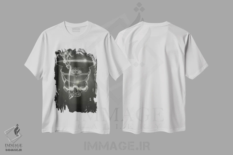 تیشرت سفید طرح دار از رهبر پیروی کن، هنر دیجیتال اثر دکتر لوکاس برژاک | immage.ir