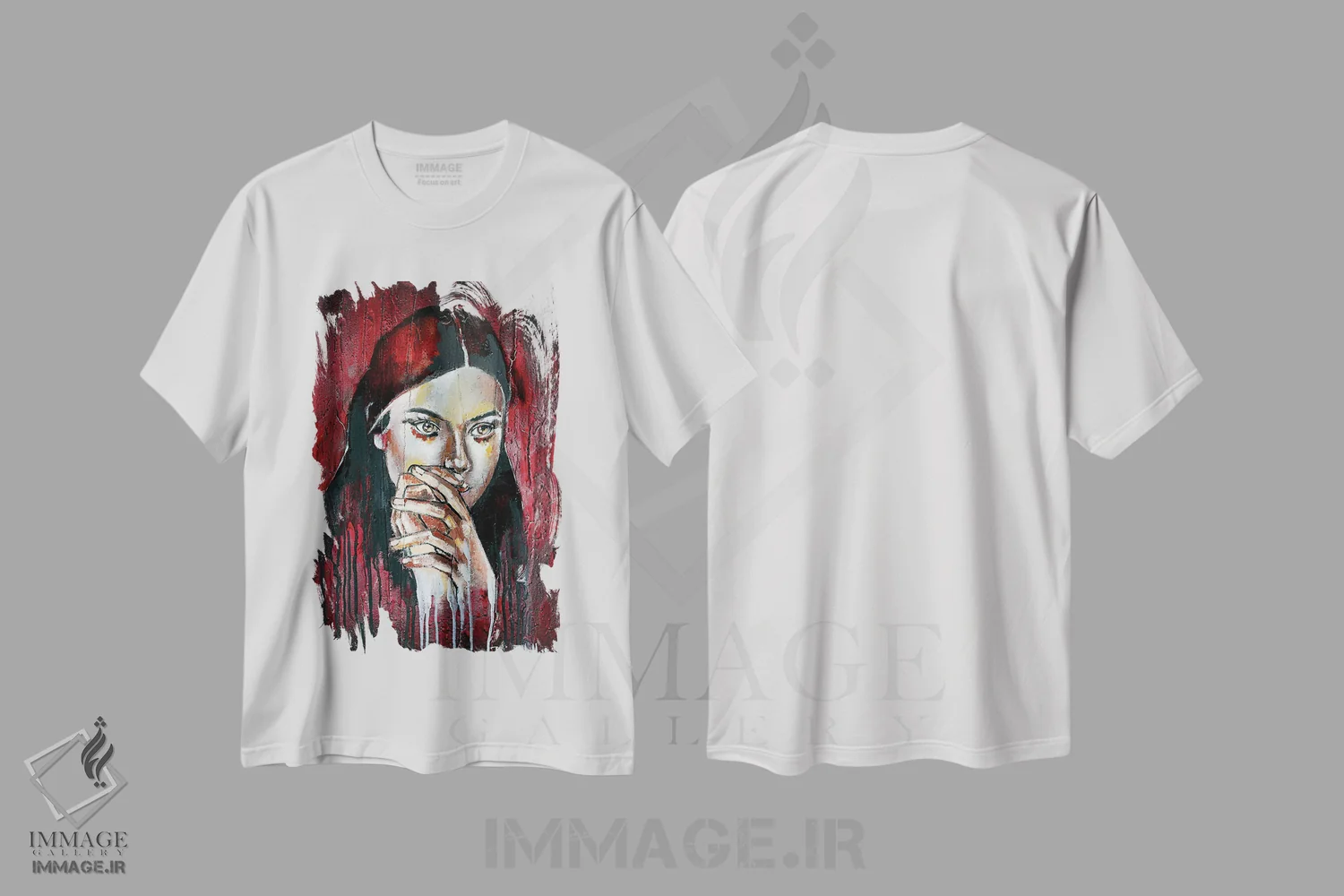 تیشرت سفید طرح دار هیچ چیز آسان نیست، هنر فاخر معاصر اثر دوناتلا مارائونی | immage.ir