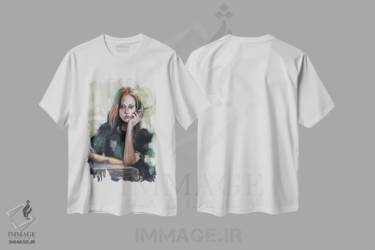 تیشرت سفید طرح دار خیلی حوصله ام سر رفته، مدیوم اثر دوناتلا مارائونی | فروشگاه ایماژ
