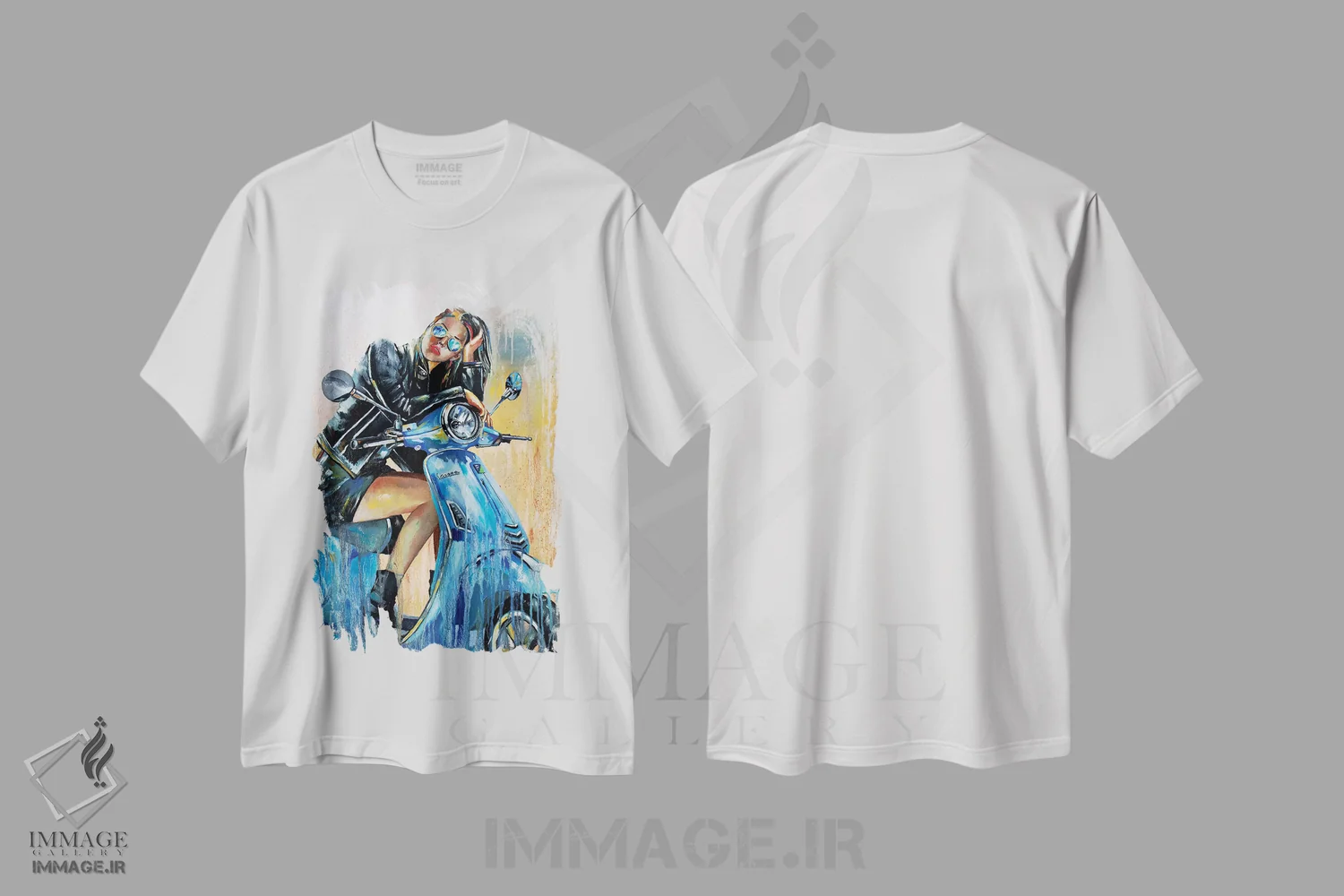 تیشرت سفید طرح دار این زمان بی صبری است، هنر فاخر معاصر اثر دوناتلا مارائونی | immage.ir