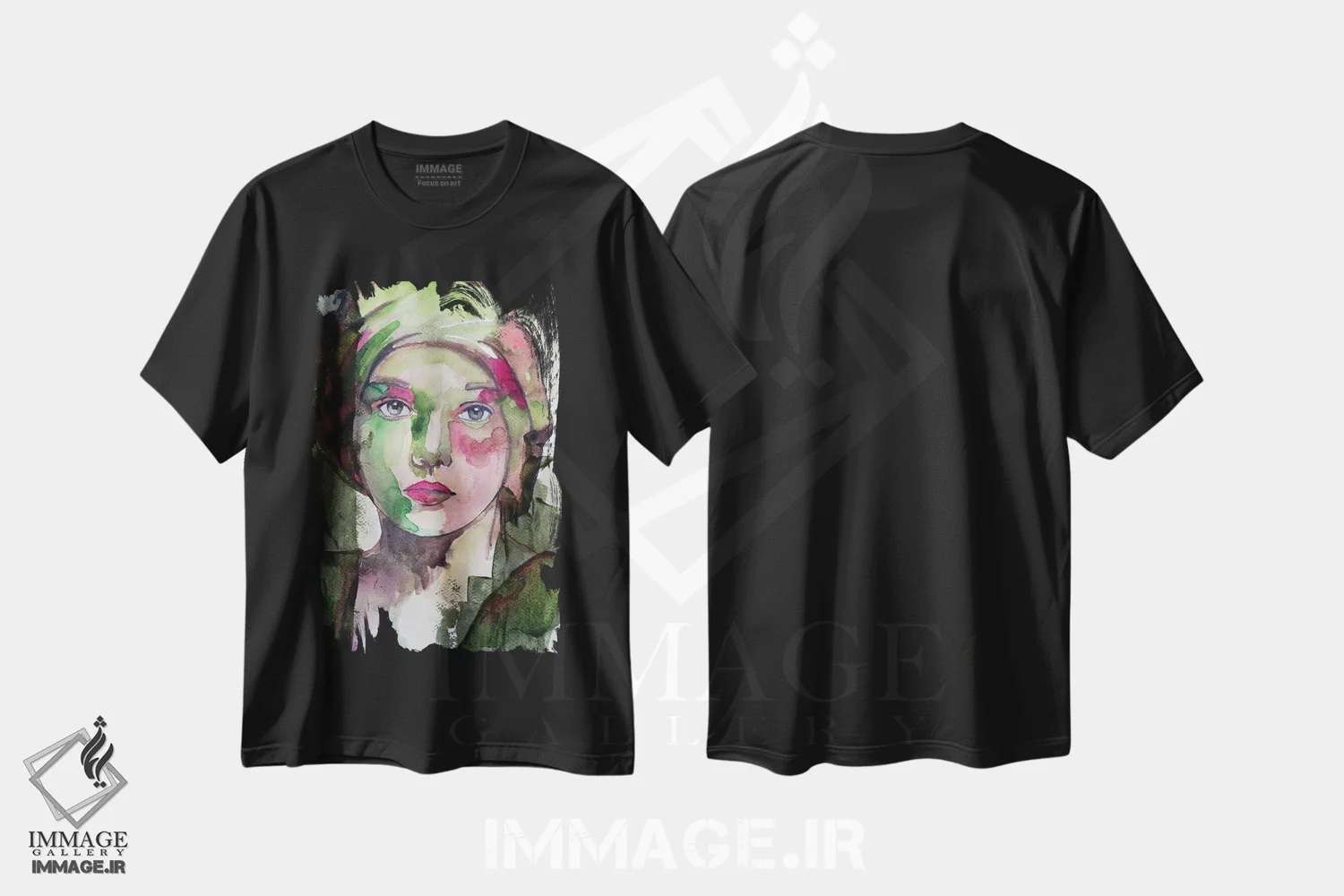 تیشرت مشکی طرح دار بهار در راه است، هنر فاخر معاصر اثر دوناتلا مارائونی | immage.ir