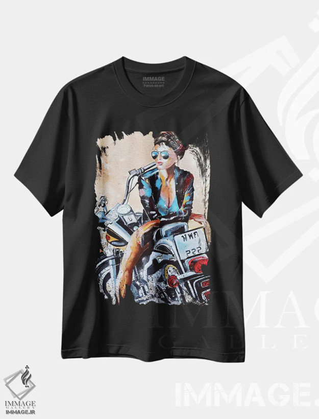 تیشرت مشکی طرح دار بیا این کار را انجام دهیم، هنر فاخر معاصر اثر دوناتلا مارائونی | فروشگاه ایماژ
