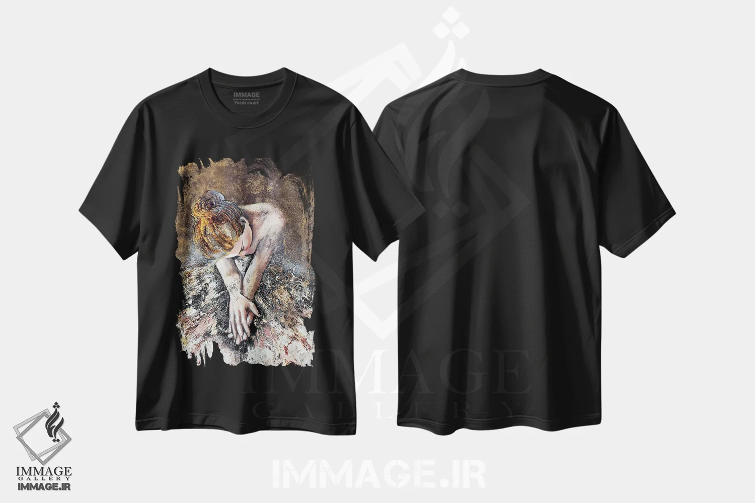 تیشرت مشکی طرح دار گم شده...، هنر فاخر معاصر اثر دوناتلا مارائونی | immage.ir