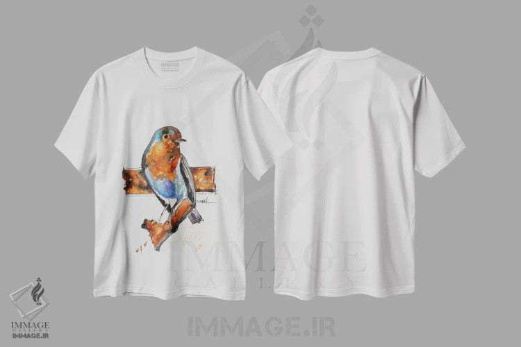 تیشرت سفید طرح دار پاییز فرا می رسد ۲، مدیوم اثر دوناتلا مارائونی | فروشگاه ایماژ