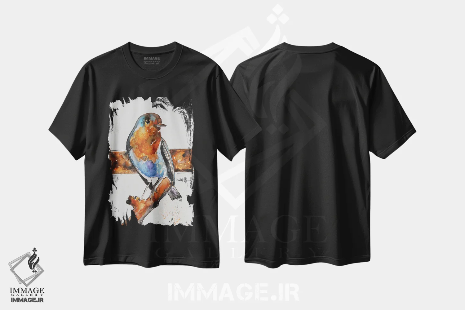 تیشرت مشکی طرح دار پاییز فرا می رسد ۲، مدیوم اثر دوناتلا مارائونی | immage.ir