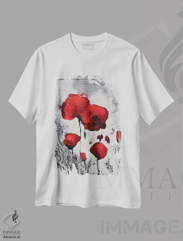 تیشرت سفید طرح دار خانواده، آبستره اثر دوناتلا مارائونی | immage.ir