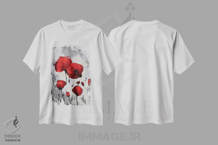 تیشرت سفید طرح دار خانواده، آبستره اثر دوناتلا مارائونی | immage.ir