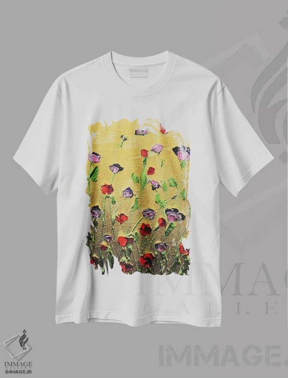 تیشرت سفید طرح دار طلا ارزشمند است، آبستره اثر دوناتلا مارائونی | immage.ir